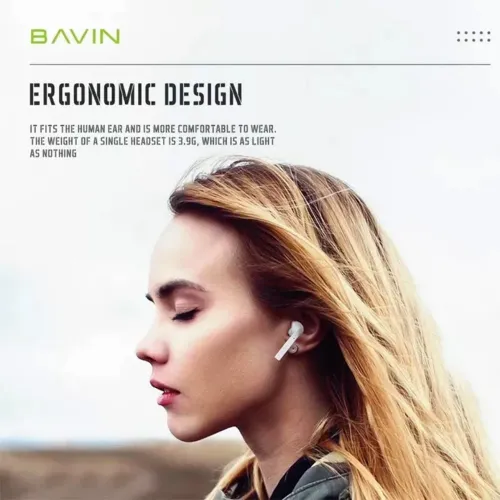 Bavin Wireless TWS slušalice + kabl type-C pink slika 3