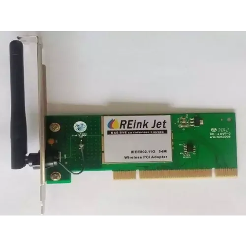 Wifi mrežna kartica ReinkJet PCI 2,4GHz 54Mbps B/G Atheros RWL548P sa ugradjenom fiksnom antenom slika 1
