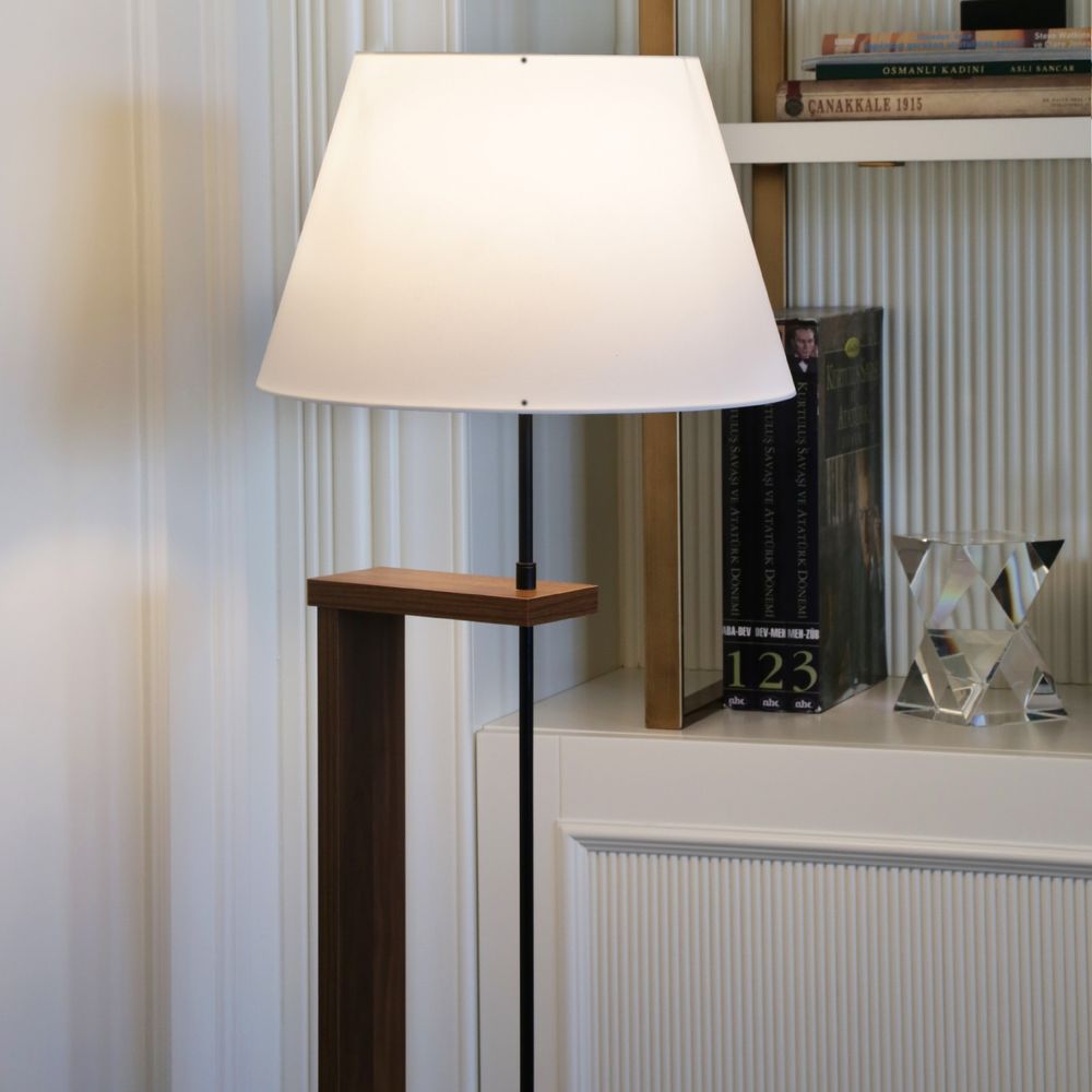 AYD-3133 Krem Drvena Podna Lampa slika 2