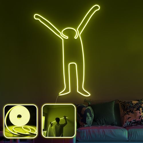 Opviq dekorativna zidna led svjetiljka, Partying - XL - Yellow slika 2