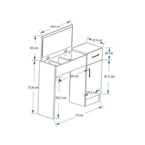 Inci White Make-Up Table slika 6