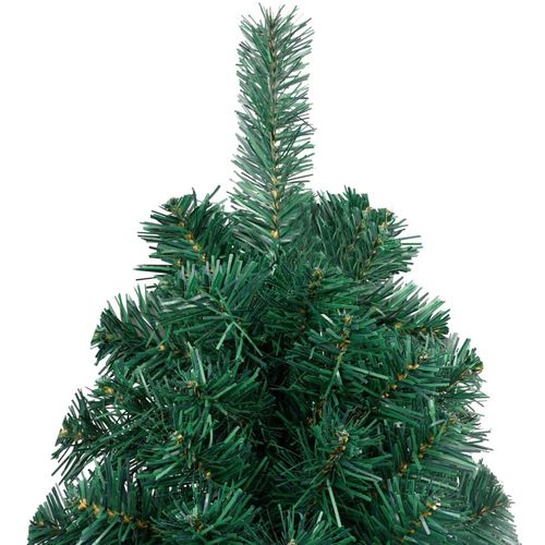 Umjetna polovica božićnog drvca LED s kuglicama zelena 150 cm slika 13