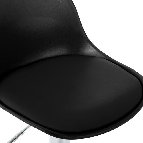 Barska stolica od umjetne kože crna slika 7