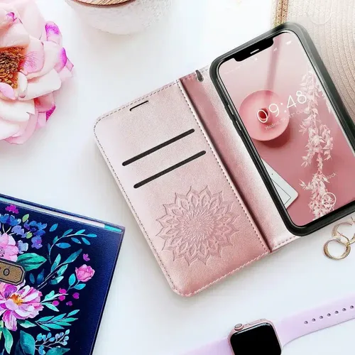 MEZZO Book case za SAMSUNG GALAXY A12 mandala rose gold slika 4