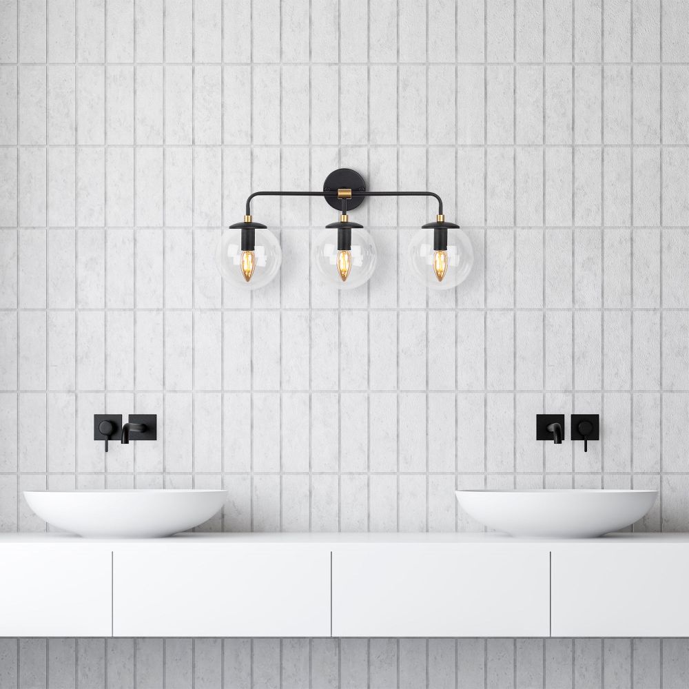 Horn - 12208 Crna Antikna Zidna Lampa slika 1