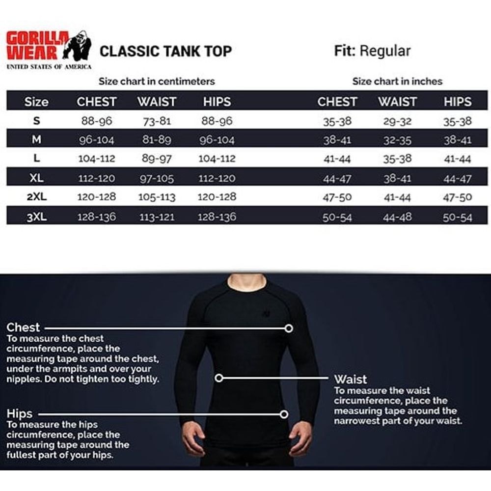 Gorilla Wear CLASSIC Trening Majica bez rukava, Crna slika 5