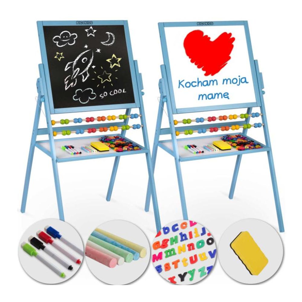 Ricokids magnetska okretna ploča za kredu - plava slika 9