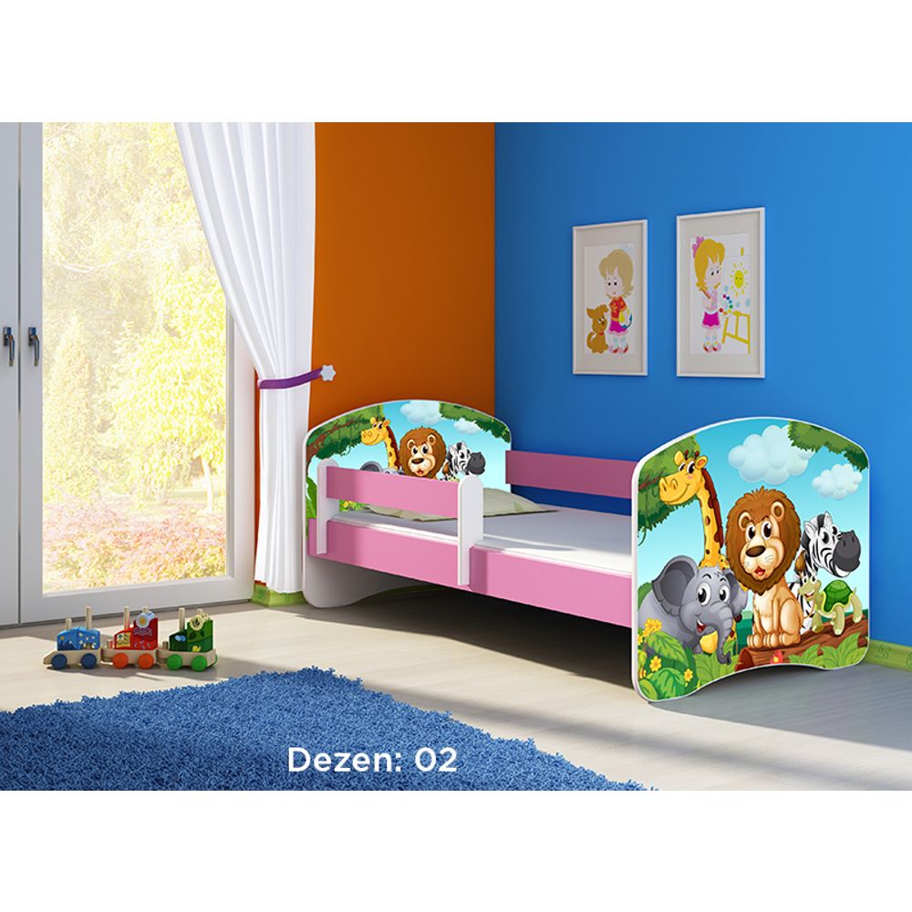 ACMA Dječiji krevet Acma II Pink - 160x80cm - Dezen 02 slika 2