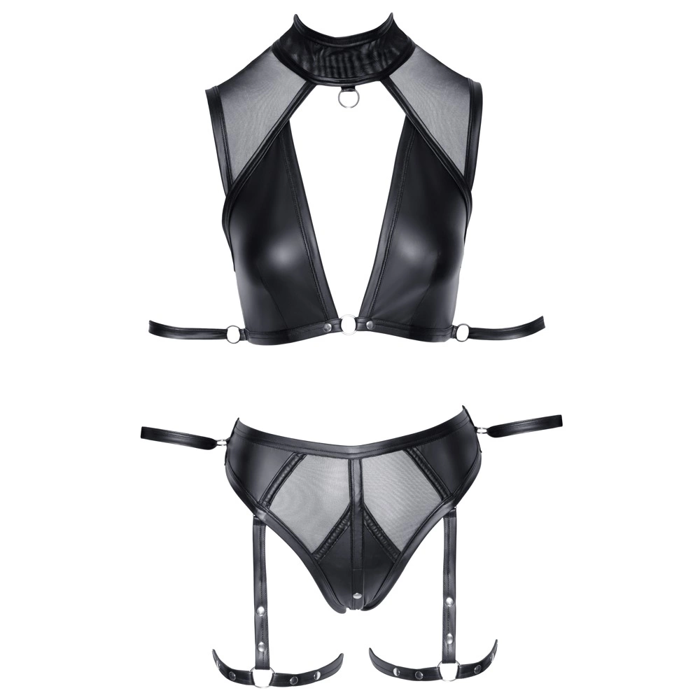 Cottelli BONDAGE Top i gaćice crni XL slika 5