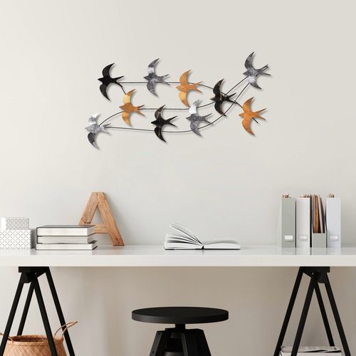 Wallity Metalna zidna dekoracija, Flock of Swallows 2 slika 2