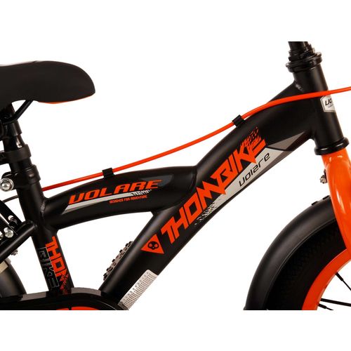 Dječji bicikl s dvije ručne kočnice Volare Thombike 14" crno-narančasti slika 7