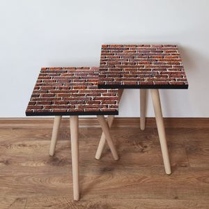 Nesting stolovi 2Shp372 - (2 komada) - boje: smeđa