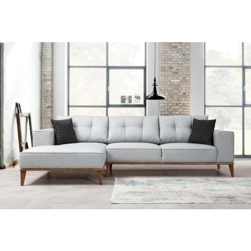 Atelier Del Sofa Montana Corner Left (Chl+3R) Svetlosivi Ugao Kauč-Krevet slika 1