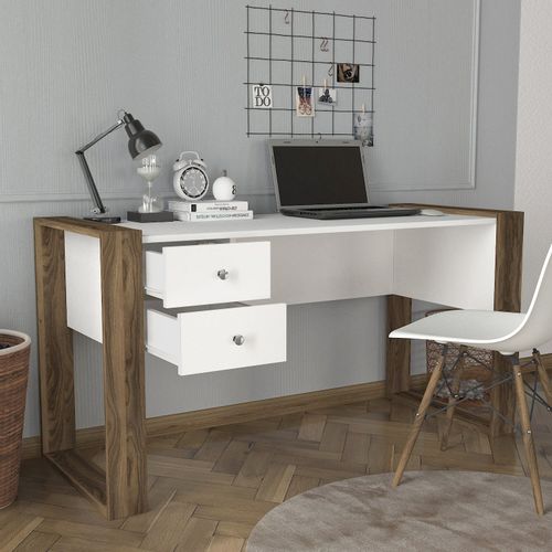 Woody Fashion Radni stol LORD, Lord - White, Walnut slika 2