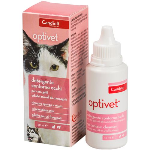 Candioli Optivet, sredstvo za čišćenje očiju za kućne ljubimce i ostale male životinje, 50 ml slika 1