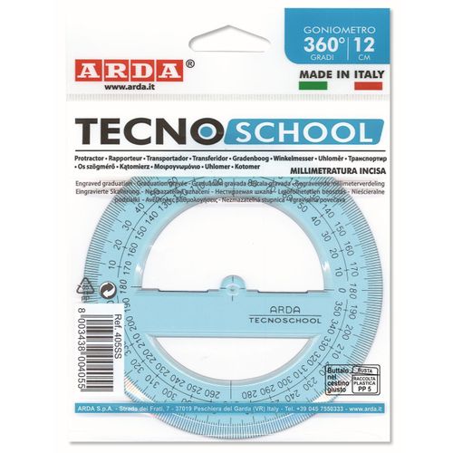 ARDA kutomjer  tecnoschool 12cm/360° blister 405ss slika 3