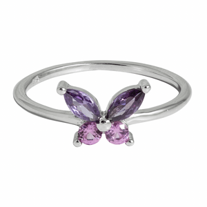 J&B Jewellery 925 Srebrni Prsten 0000095-Purple