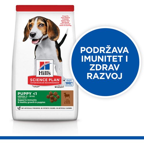 Hill's Science Plan Pas Puppy Medium s Janjetinom i Rižom, 14 kg slika 6