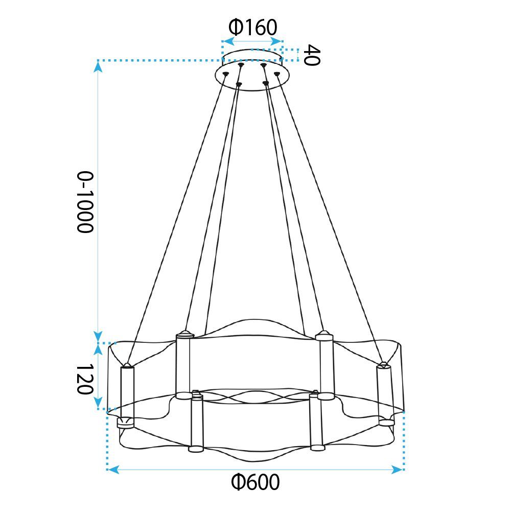 Viseća stropna lampa G151-CP gold slika 8