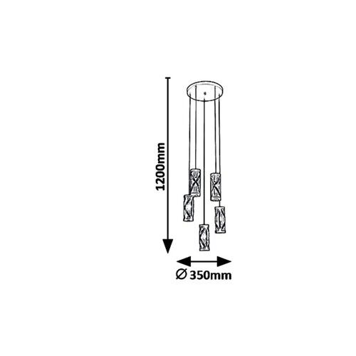 Rabalux Oberon visilica E14 5X MAX 40W slika 2