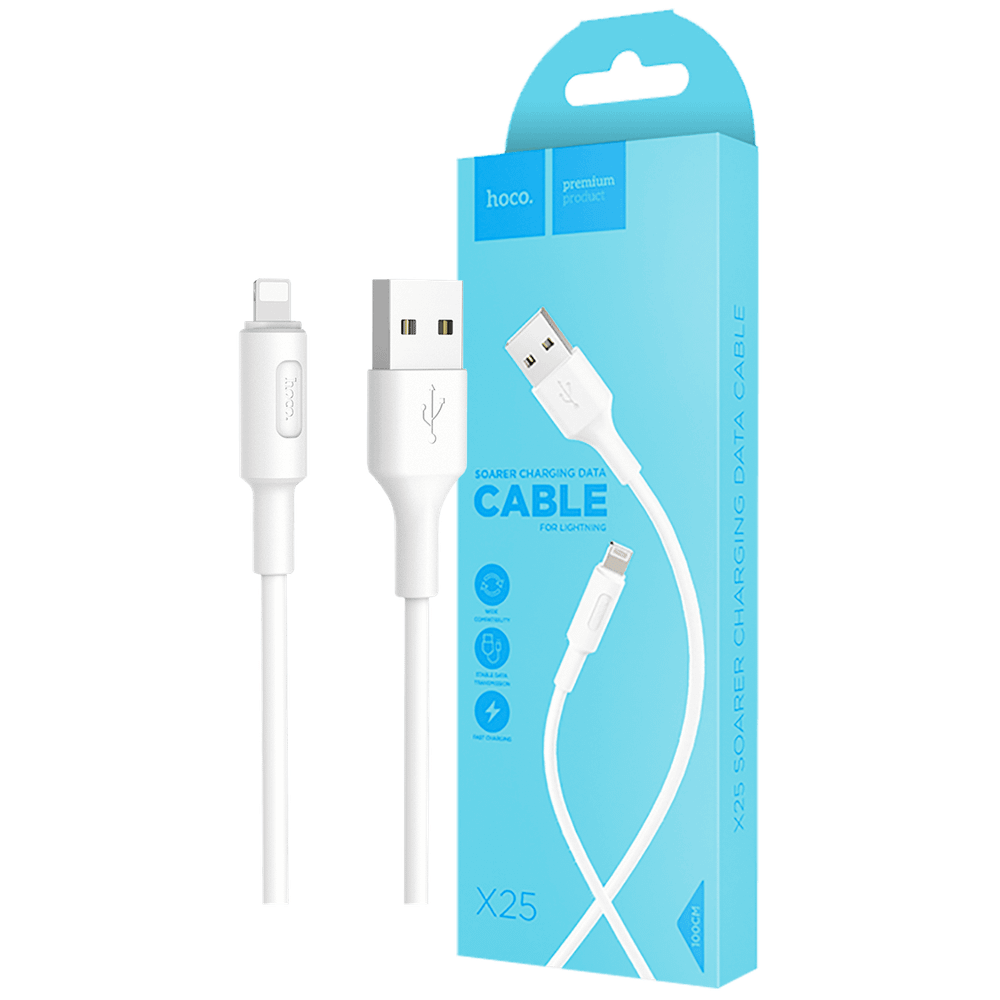 hoco. USB kabl za iPhone, Lightning kabl, 1 met., 2 A, bijela - X25 Soarer Lightning, White slika 1