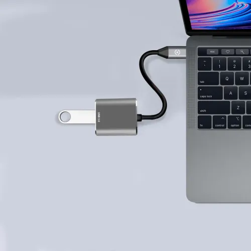 Celly Prohub USB-C adapter siva slika 4