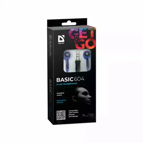 Slušalice bubice Defender Basic 604, crno plave slika 2