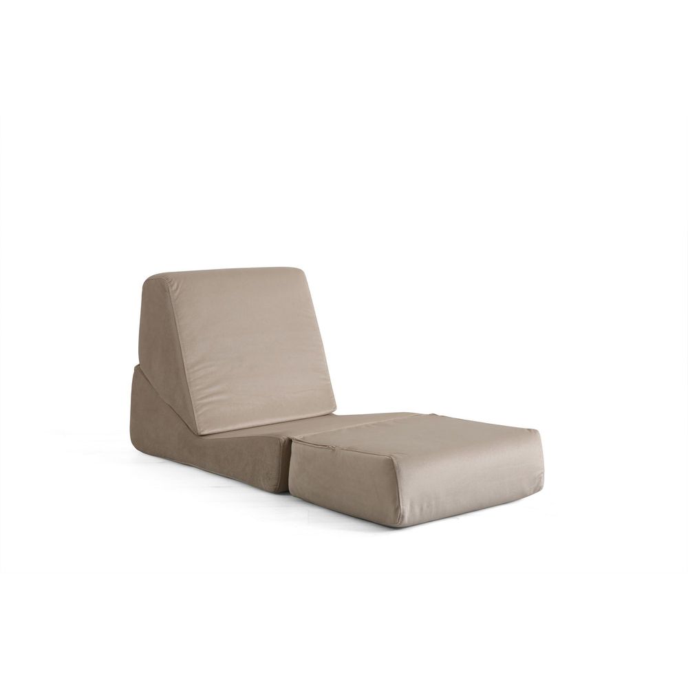 Jednosjed sofa na razvlačenje Origami - sjajna krema slika 5