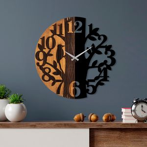 Wallity Ukrasni drveni zidni sat, Wooden Clock - 71