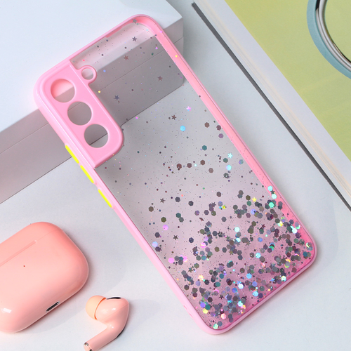 Maska Frame Glitter za Samsung S906B Galaxy S22 Plus 5G roze slika 1