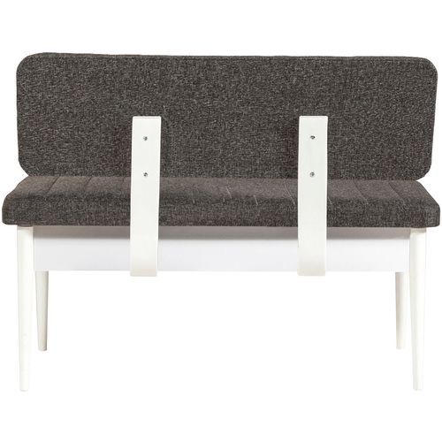 Woody Fashion Klupa, Bijela boja Antracit, Vina 1053 - 2 - Anthracite, White slika 4