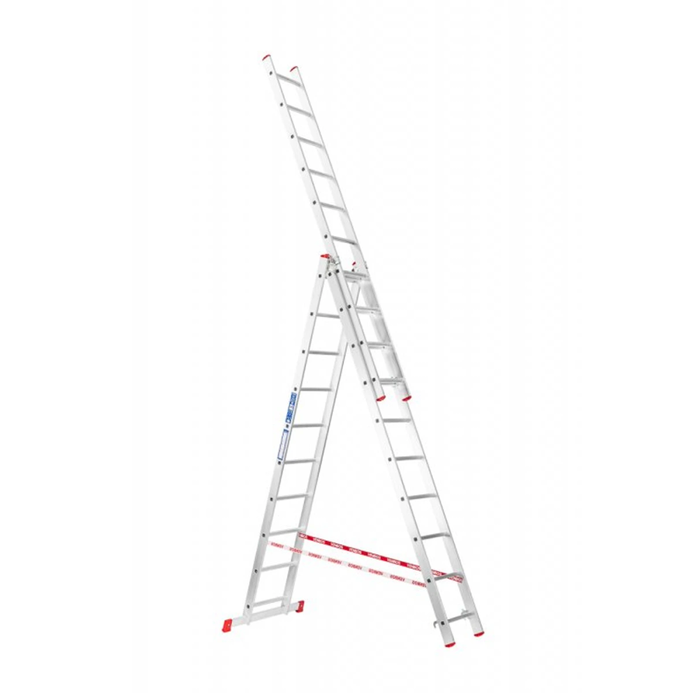 Sts Ljestve Komb. 3 Sekcije 2,8 M B- Line 3X10 Gazišta slika 1