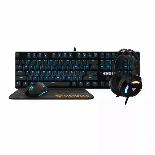 Tastatura mehanička + miš + podloga + slušalice Gamdias Hermes E1B slika 1