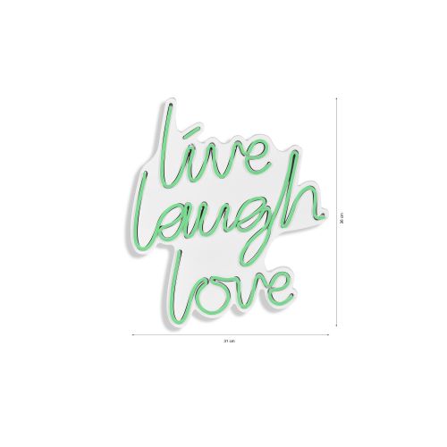 Wallity Ukrasna plastična LED rasvjeta, Live Laugh Love - Green slika 8