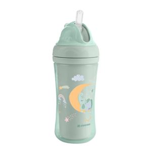 Kikka Boo Čaša sa silikonskom slamkom Moony Me 220ml, Mint
