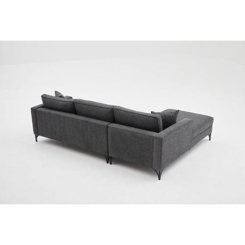 Atelier Del Sofa Kutna garnitura, Antracit Crno, Berlin Left - Anthracite, Black slika 6