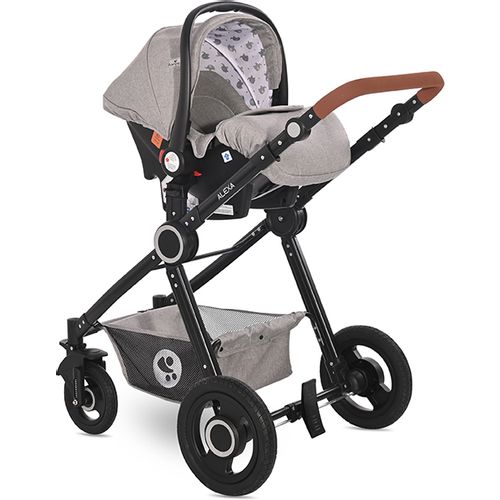 LORELLI ALEXA Kolica 2u1 Opaline Grey Elephants: Košara + Autosjedalica + Zimska Navlaka (0mj+) - (do 15kg/96cm) slika 8