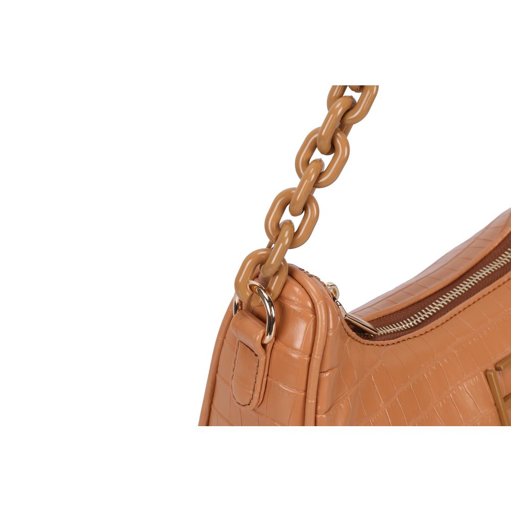 Elegantna Torba preko Ramena 'Croco Tan' u Boji Tana slika 4
