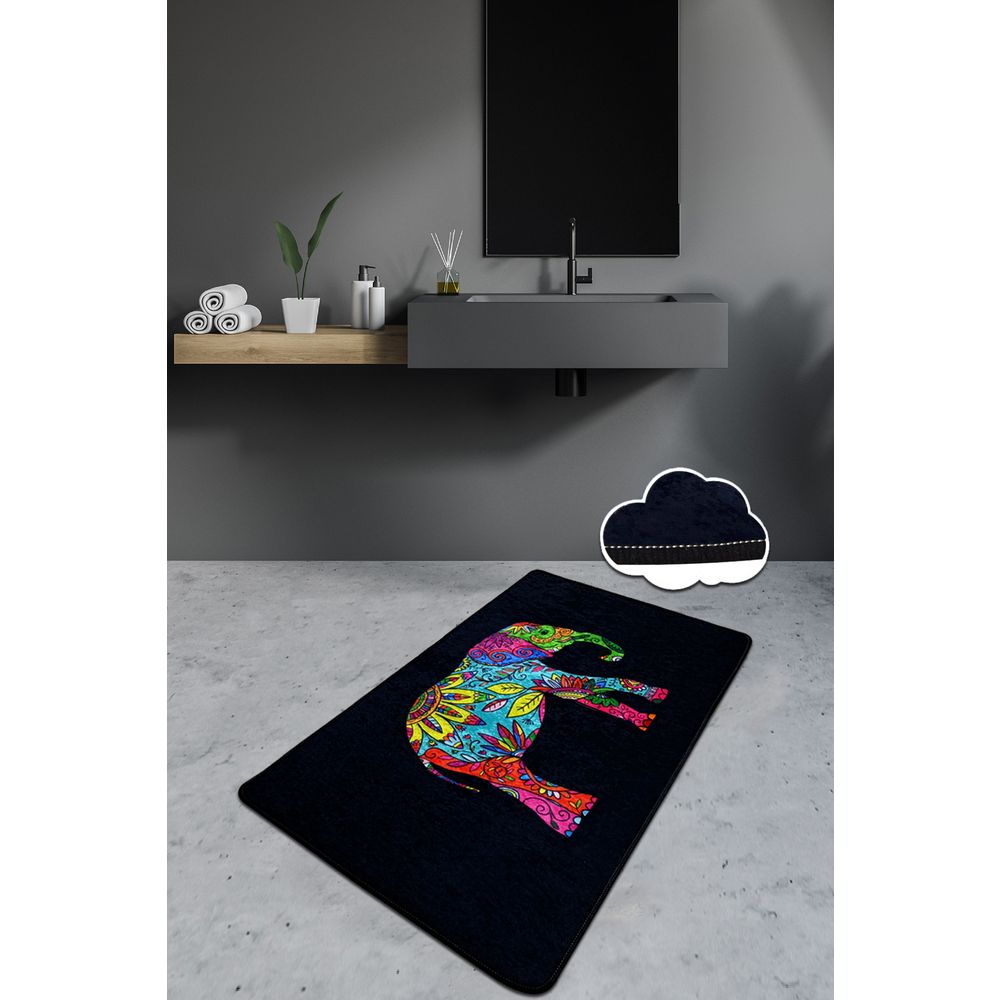 Kupatilski tepih Olifant - Crni (70 x 120) Multicolor slika 1