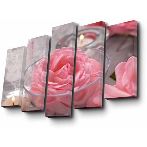 5PUC-073 Multicolor Decorative Canvas Painting (5 Pieces) slika 3