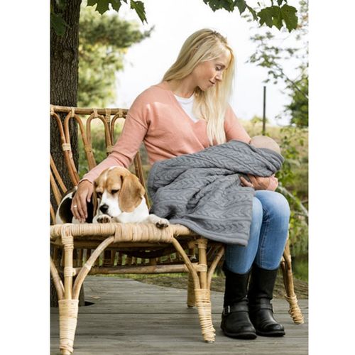 Vinter&Bloom deka Cuddly Dove Grey slika 2