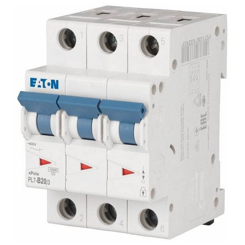 Eaton min.aut.prek. 20A, 3+N, 10kA, PL7-B20/3N 263986 - PL7-B20/3N slika 1