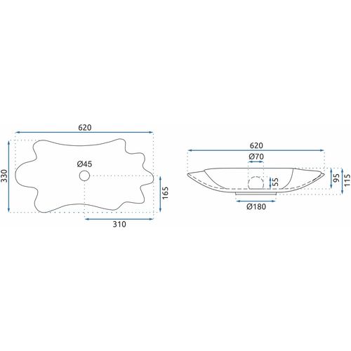 REA Sea Infinity crni umivaonik + čep slika 6