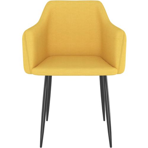 Blagovaonske stolice od tkanine 2 kom žute slika 14