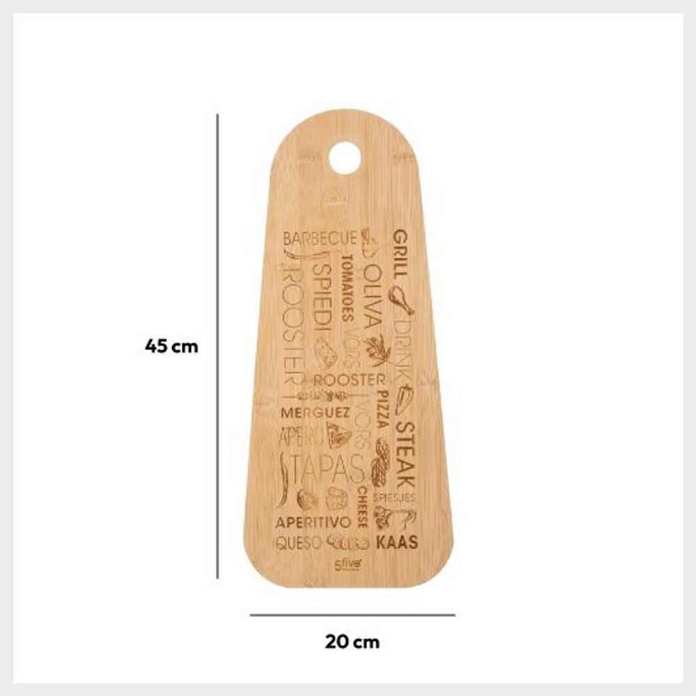 FIVE DASKA ZA REZANJE 45x19x1.2cm BAMBUS slika 2