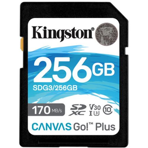 Kingston SDG3/256GB 256GB SDXC, Canvas Go! UHS-1 U3 V30, up to 170MB/s read and 90MB/s write, 4K2K slika 1
