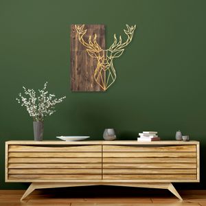 Wallity Drvena zidna dekoracija, Deer1 - Gold