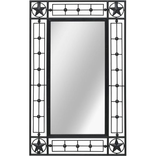 Vrtno zidno ogledalo pravokutno 50 x 80 cm crno slika 8
