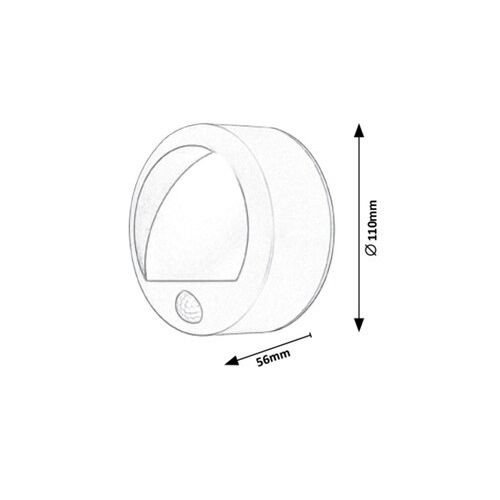 Rabalux Amarillo LED 1,5W senzor crna Spoljna rasveta 7969 slika 3