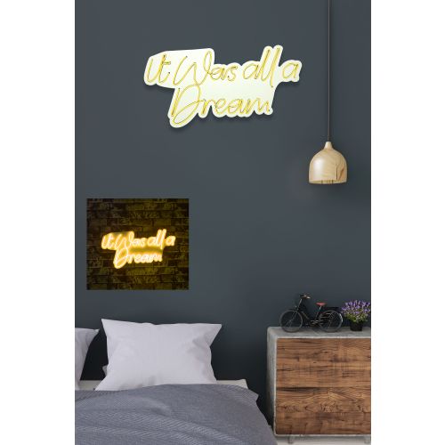 Wallity Ukrasna plastična LED rasvjeta, It was all a Dream - Yellow slika 3